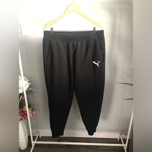 Puma Black Men’s Jogger Sweatpants with White Puma Logo